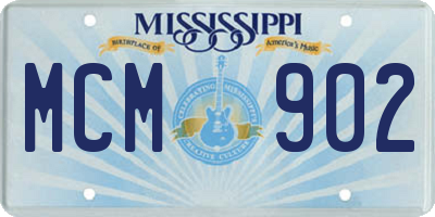 MS license plate MCM902