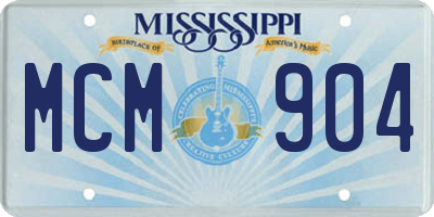 MS license plate MCM904