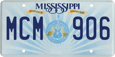 MS license plate MCM906