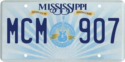 MS license plate MCM907