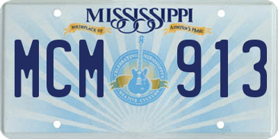 MS license plate MCM913