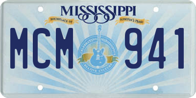 MS license plate MCM941