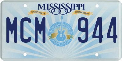 MS license plate MCM944