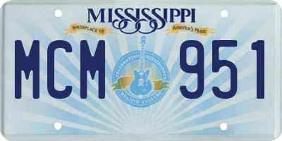 MS license plate MCM951