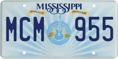 MS license plate MCM955