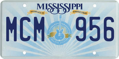 MS license plate MCM956