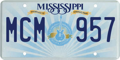 MS license plate MCM957