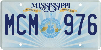MS license plate MCM976