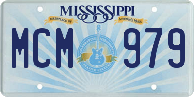 MS license plate MCM979
