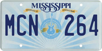 MS license plate MCN264