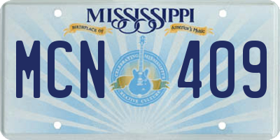 MS license plate MCN409