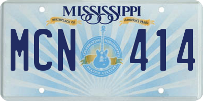 MS license plate MCN414