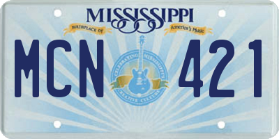 MS license plate MCN421