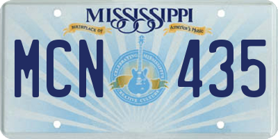 MS license plate MCN435