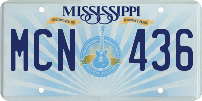 MS license plate MCN436