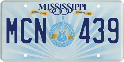 MS license plate MCN439