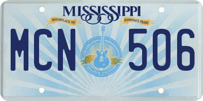 MS license plate MCN506
