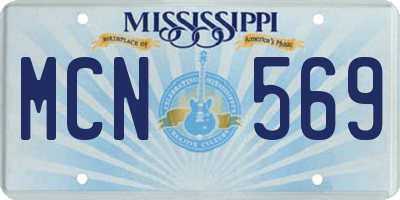 MS license plate MCN569
