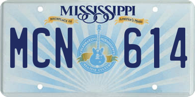 MS license plate MCN614