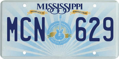 MS license plate MCN629