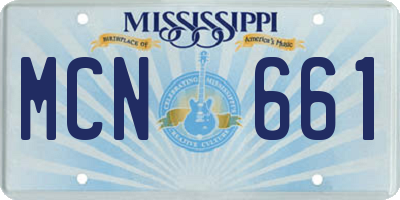 MS license plate MCN661