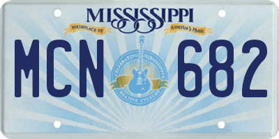 MS license plate MCN682