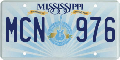 MS license plate MCN976