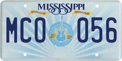 MS license plate MCO056