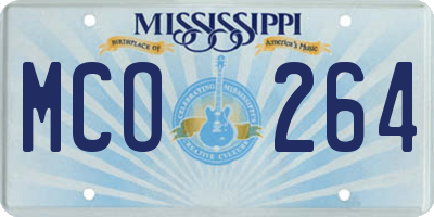 MS license plate MCO264