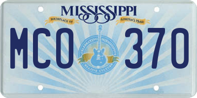 MS license plate MCO370