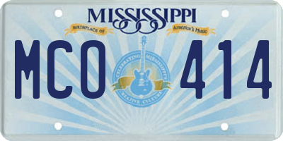 MS license plate MCO414