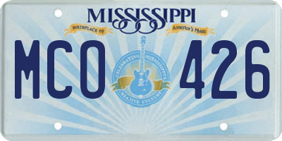 MS license plate MCO426
