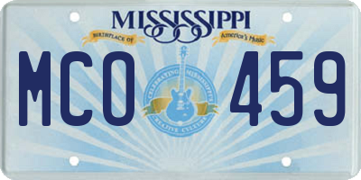 MS license plate MCO459