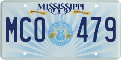 MS license plate MCO479
