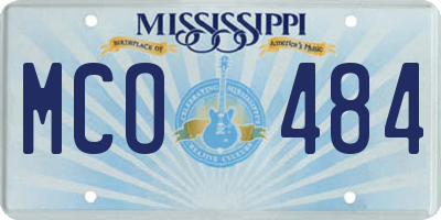 MS license plate MCO484