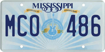 MS license plate MCO486