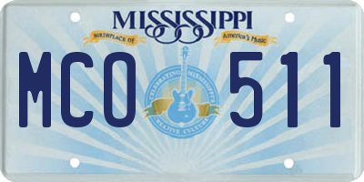 MS license plate MCO511