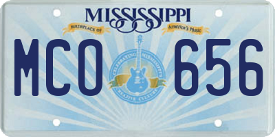 MS license plate MCO656