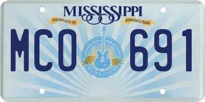 MS license plate MCO691