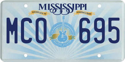 MS license plate MCO695