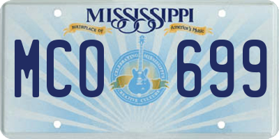 MS license plate MCO699