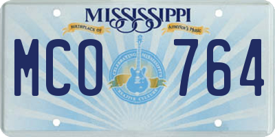 MS license plate MCO764