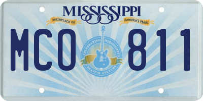 MS license plate MCO811