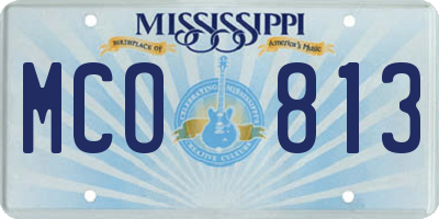 MS license plate MCO813