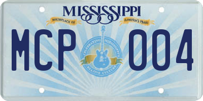 MS license plate MCP004