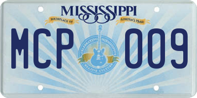 MS license plate MCP009