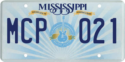 MS license plate MCP021
