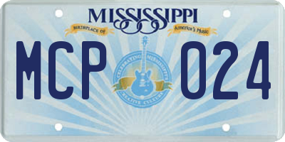 MS license plate MCP024