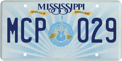 MS license plate MCP029