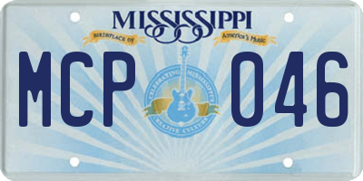 MS license plate MCP046